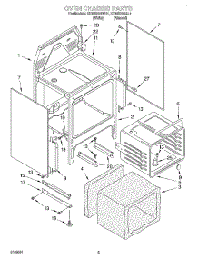 04 - Oven Chassis parts for Kitchenaid Range KERI500HWH1 from AppliancePartsPros.com