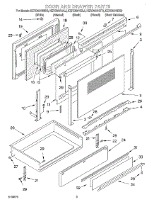 03 - Door And Drawer parts for Kitchenaid Range KERC507HBS2 from AppliancePartsPros.com