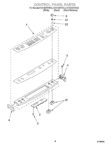 02 - Control Panel parts for Kitchenaid Range KESH307HBS3 from AppliancePartsPros.com