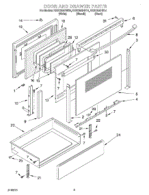 03 - Door And Drawer parts for Kitchenaid Range KESC300HBL4 from AppliancePartsPros.com