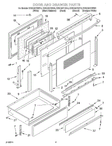 03 - Door And Drawer parts for Kitchenaid Range KESC307HBT4 from AppliancePartsPros.com