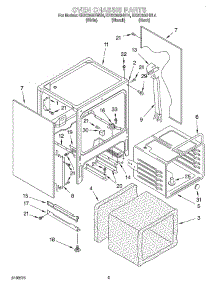 04 - Oven Chassis parts for Kitchenaid Range KESC300HWH4 from AppliancePartsPros.com