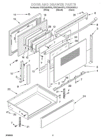 03 - Door And Drawer parts for Kitchenaid Range KESC300HBT3 from AppliancePartsPros.com