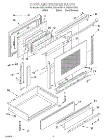 03 - Door And Drawer parts for Kitchenaid Range KESH307HBL4 from AppliancePartsPros.com