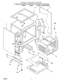 05 - Oven Chassis parts for Kitchenaid Range KGST307HBS4 from AppliancePartsPros.com
