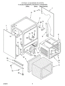 04 - Oven Chassis parts for Kitchenaid Range KESH307HBS4 from AppliancePartsPros.com