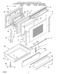 04 - Door And Drawer parts for Kitchenaid Range KGST307HBL4 from AppliancePartsPros.com