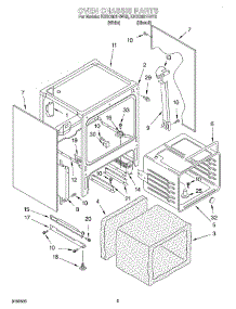 03 - Oven Chassis parts for Kitchenaid Range KERC601HBT3 from AppliancePartsPros.com