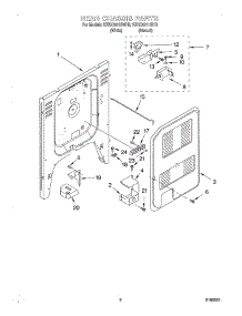 05 - Rear Chassis parts for Kitchenaid Range KERC601HBT3 from AppliancePartsPros.com