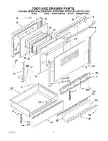 02 - Door And Drawer parts for Kitchenaid Range KERC607HWH4 from AppliancePartsPros.com