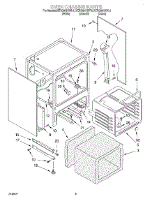 03 - Oven Chassis parts for Kitchenaid Range KERC601HWH4 from AppliancePartsPros.com