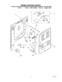 05 - Rear Chassis parts for Kitchenaid Range KERC607HBL4 from AppliancePartsPros.com