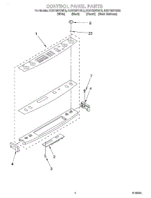 03 - Control Panel parts for Kitchenaid Range KGST307HWH3 from AppliancePartsPros.com