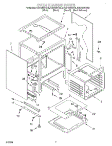 05 - Oven Chassis parts for Kitchenaid Range KGST307HWH3 from AppliancePartsPros.com