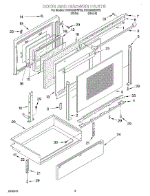 03 - Door And Drawer parts for Kitchenaid Range KERC506HWH2 from AppliancePartsPros.com