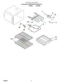 05 - Oven parts for Kitchenaid Range KERC500HWH2 from AppliancePartsPros.com