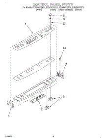 06 - Control Panel parts for Kitchenaid Range KERC607HBT3 from AppliancePartsPros.com