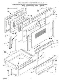03 - Door And Drawer parts for Kitchenaid Range KESC307HWH3 from AppliancePartsPros.com