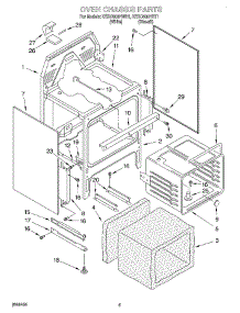 04 - Oven Chassis parts for Kitchenaid Range KERC500HWH1 from AppliancePartsPros.com