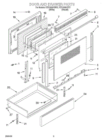03 - Door And Drawer parts for Kitchenaid Range KERC500HBT1 from AppliancePartsPros.com