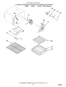 07 - Oven parts for Kitchenaid Range KGST307HBS3 from AppliancePartsPros.com