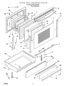 04 - Door And Drawer parts for Kitchenaid Range KGST307HBS1 from AppliancePartsPros.com