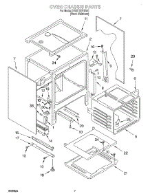 05 - Oven Chassis parts for Kitchenaid Range KGST307HBS1 from AppliancePartsPros.com