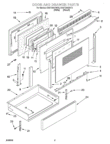 05 - Door And Drawer parts for Kitchenaid Range KGST300HBT2 from AppliancePartsPros.com