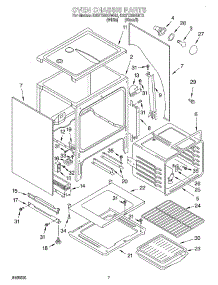06 - Oven Chassis parts for Kitchenaid Range KGST300HBT2 from AppliancePartsPros.com