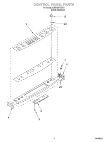 03 - Control Panel parts for Kitchenaid Range KGRT607HBS1 from AppliancePartsPros.com