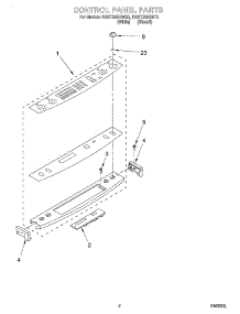 02 - Control Panel parts for Kitchenaid Range KGST300HWH2 from AppliancePartsPros.com