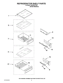 07 - Refrigerator Shelf Parts parts for Kitchenaid Refrigerator KSSS48FTX04 from AppliancePartsPros.com