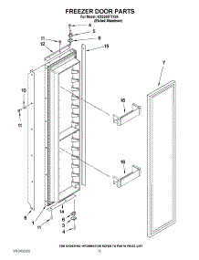 10 - Freezer Door Parts parts for Kitchenaid Refrigerator KSSS48FTX04 from AppliancePartsPros.com