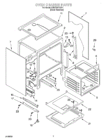 05 - Oven Chassis parts for Kitchenaid Range KGRT607HBS1 from AppliancePartsPros.com