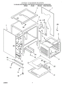 05 - Oven Chassis parts for Kitchenaid Range KGST307HBT2 from AppliancePartsPros.com