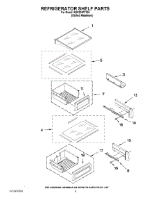 07 - Refrigerator Shelf Parts parts for Kitchenaid Refrigerator KSSS36FTX04 from AppliancePartsPros.com
