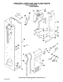 08 - Freezer Liner And Air Flow Parts parts for Kitchenaid Refrigerator KSSS36FTX04 from AppliancePartsPros.com