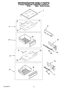 07 - Refrigerator Shelf Parts parts for Kitchenaid Refrigerator KSSS36QTW02 from AppliancePartsPros.com