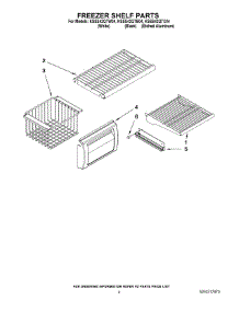 03 - Freezer Shelf Parts parts for Kitchenaid Refrigerator KSSS42QTW04 from AppliancePartsPros.com