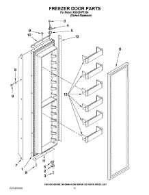 10 - Freezer Door Parts parts for Kitchenaid Refrigerator KSSS36FTX04 from AppliancePartsPros.com
