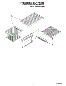 03 - Freezer Shelf Parts parts for Kitchenaid Refrigerator KSSO42QTX02 from AppliancePartsPros.com