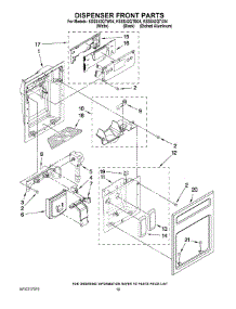 12 - Dispenser Front Parts parts for Kitchenaid Refrigerator KSSS42QTW04 from AppliancePartsPros.com