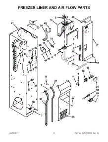 04 - Freezer Liner And Air Flow Parts parts for Kitchenaid Refrigerator KSSS42QTX02 from AppliancePartsPros.com