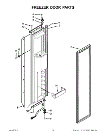 10 - Freezer Door Parts parts for Kitchenaid Refrigerator KSSS42QTX02 from AppliancePartsPros.com