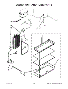 14 - Lower Unit And Tube Parts parts for Kitchenaid Refrigerator KSSS42QTX02 from AppliancePartsPros.com