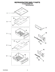 07 - Refrigerator Shelf Parts parts for Kitchenaid Refrigerator KSSS48FTX02 from AppliancePartsPros.com