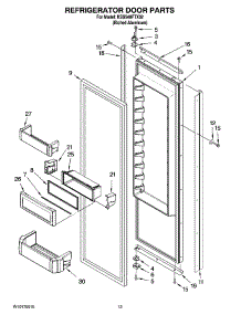 09 - Refrigerator Door Parts parts for Kitchenaid Refrigerator KSSS48FTX02 from AppliancePartsPros.com
