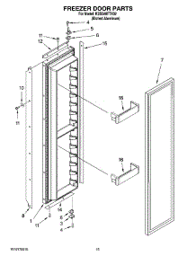 10 - Freezer Door Parts parts for Kitchenaid Refrigerator KSSS48FTX02 from AppliancePartsPros.com