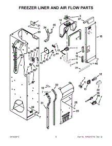 04 - Freezer Liner And Air Flow Parts parts for Kitchenaid Refrigerator KSSC36QTS04 from AppliancePartsPros.com