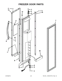 10 - Freezer Door Parts parts for Kitchenaid Refrigerator KSSC36QTS04 from AppliancePartsPros.com